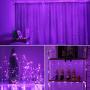 Solar String Lights Outdoor, 2-Pack 33ft 100 LED 8 Modes Waterproof Solar Powered String Lights,Solar Fairy Lights for Tree Garden Patio Wedding Party Yard Decoration(Purple)