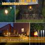 Solar Hanging Lanterns Outdoor 2 Pack,ANTSBOOM Mason Jar Lantern Waterproof Flickering Flame Solar Lanterns with Retro Desgin for Patio Garden Yard Pathway Decoration