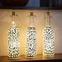 Holitown Wine Bottle Lights, White Leaf Mosaic Wine Bottle Lantern, Battery Powered, Decortive Bottle for Summer Beach Theme Party, Home, Wedding, Bars(1 Pack) (White Leaf) Holitown Wine Bottle Lights, White Leaf Mosaic Wine Bottle Lantern, Battery Powered, Decortive Bottle for Summer Beach Theme Party, Home, Wedding, Bars(1 Pack) (White Leaf)