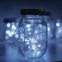 8 Pack Mason Jar Lights, 20 LED Solar Pure White Fairy String Lights Lids Insert for Garden Deck Patio Party Wedding Christmas Decorative Lighting Fit for Regular Mouth Jars (Cool White)