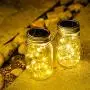 Starry Love Solar Mason Jar Lid Light Outdoor Waterproof,Warm White 2Pack,30 LED String Fairy Star Firefly Jar Lid Lights,Including 2 Hangers (Excluding Jars),for Terrace Garden Decoration Starry Love Solar Mason Jar Lid Light Outdoor Waterproof,Warm White 2Pack,30 LED String Fairy Star Firefly Jar Lid Lights,Including 2 Hangers (Excluding Jars),for Terrace Garden Decoration