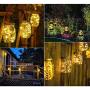 Warm White Solar Mason Jar Lights Outdoor Decor Waterproof, 4 Pack LED Wide Mouth Mason Jar Fairy Lights Solar Powered (Excluding Jars) for Outdoor/Indoor Patio Garden Wedding Table Top Decorations