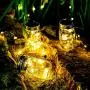 Starry Love Solar Mason Jar Lid Light Outdoor Waterproof,Warm White 2Pack,30 LED String Fairy Star Firefly Jar Lid Lights,Including 2 Hangers (Excluding Jars),for Terrace Garden Decoration Starry Love Solar Mason Jar Lid Light Outdoor Waterproof,Warm White 2Pack,30 LED String Fairy Star Firefly Jar Lid Lights,Including 2 Hangers (Excluding Jars),for Terrace Garden Decoration