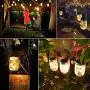 Brizled Solar Mason Jar Lights, 6 Pack 30 LED Solar Fairy String Lights with Hangers, Outdoor Solar Lantern Table Light Waterproof Firefly Jar Lid Light for Christmas Patio Garden Yard Deck Floor Lawn