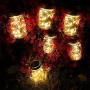 Aipatal Solar Mason Jar Lights 25 LED 6 Pack Hanging Solar Lights Outdoor Waterproof Fairy Jar Solar Lanterns for Patio Garden Hangers and Jars Included- Warm White