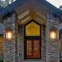 1-Light Outdoor Exterior Waterproof Wall Lantern on Diecast Aluminum with Art Glass,Dark Wood Grain Porch Lights, Exterior Wall Sconce Lighting, Anti-Rust Wall Lamp 1-Light Outdoor Exterior Waterproof Wall Lantern on Diecast Aluminum with Art Glass,Dark Wood Grain Porch Lights, Exterior Wall Sconce Lighting, Anti-Rust Wall Lamp