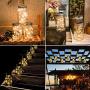 Solar Mason Jars Lights, Solar Powered Lanterns Outdoor Decorative, 20 LED Hanging Solar Lanterns Garden Decor Outdoor Lights , for Room, Patio, Garden, Party, Wedding, Christmas