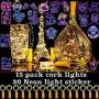 Cooo 15 Lamp Sets Wine Bottle Lights with Cork 20Led, LED Fairy Lights Battery Energized, DIY Gifts for Room Party Christmas Halloween Wedding Birthday Dinner Bar Decor -Warm White(+20 Party Decal) Cooo 15 Lamp Sets Wine Bottle Lights with Cork 20Led, LED Fairy Lights Battery Energized, DIY Gifts for Room Party Christmas Halloween Wedding Birthday Dinner Bar Decor -Warm White(+20 Party Decal)
