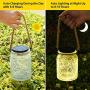 6 Pack Mason Jar Lights, 4 White Solar Lids Lights and 2 Warm White Solar String Lights with Hanging Rope (NO Jars), Solar Lights Replacement Top for Outdoor Hanging Lanterns,Silicone Edge 3.15 in