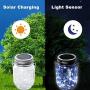 Raincol Solar Mason Jar Lid Lights 8 Pack 30 Led Solar String Light Waterproof Fairy Hanging Lighting Solar Lids Jar Lights with 8 Hangers (No Jars) for Garden Patio Table Wedding Decor,Cold White