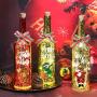 MJ PREMIER Christmas Decoration, Christmas Decor Wine Bottle Lights, Battery Operated LED Glass with Timer, Decorative for Tabletop Display Centerpiece Holiday Party Home (3C)