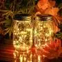 Starry Love Solar Mason Jar Lid Light Outdoor Waterproof,Warm White 2Pack,30 LED String Fairy Star Firefly Jar Lid Lights,Including 2 Hangers (Excluding Jars),for Terrace Garden Decoration Starry Love Solar Mason Jar Lid Light Outdoor Waterproof,Warm White 2Pack,30 LED String Fairy Star Firefly Jar Lid Lights,Including 2 Hangers (Excluding Jars),for Terrace Garden Decoration