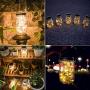 Solar Mason Jars Lights, Solar Powered Lanterns Outdoor Decorative, 20 LED Hanging Solar Lanterns Garden Decor Outdoor Lights , for Room, Patio, Garden, Party, Wedding, Christmas