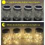 Solar Mason Jar Hanging Lights, 8 Pack 30 LEDs(Hangers & Jars Included) String Fairy Lights Glass Solar Laterns Table Lights,Outdoor Lawn Lamps Décor for Patio Garden,Yard,Floor,Steps and Deck