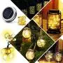Alritz Solar Mason Jar Lid Lights - 30 LED Warm White Fairy String Lights Lid (Jars Not Included) for Patio Garden Yard Lawn Decor Fit for Regular Mouth Jars
