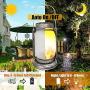 Solar Hanging Lanterns Outdoor 2 Pack,ANTSBOOM Mason Jar Lantern Waterproof Flickering Flame Solar Lanterns with Retro Desgin for Patio Garden Yard Pathway Decoration